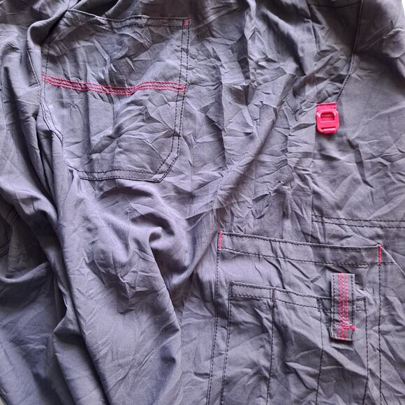 Carhatt Mens Gray Pink Elastic Waist Pull On Cargo RIP STEP SCRUB Pants Size3XL - Picture 16 of 16